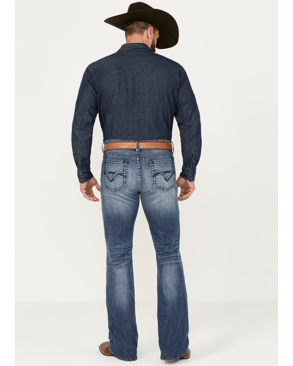 Image #3 - Cody James Men's Oregon Medium Wash Slim Bootcut Stretch Denim Jeans, Medium Wash, hi-res