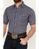 Image #3 - Ely Walker Men's Plaid Print Short Sleeve Snap Western Shirt, Navy, hi-res