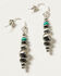 Image #2 - Paige Wallace Women's Navajo Pearl Stick Earrings , Turquoise, hi-res