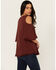 Image #5 - Shyanne Women's Short Sleeve Cold Shoulder Top, Brown, hi-res