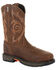Image #1 - Georgia Boot Men's Carbo-Tec LT Waterproof Western Work Boots - Steel Toe, Brown, hi-res