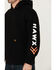 Image #3 - Hawx Men's Halstead Logo Sleeve Hooded Sweatshirt, Black, hi-res