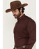 Image #2 - Wrangler X Cody Johnson Men's Paisley Print Long Sleeve Button-Down Western Shirt, Burgundy, hi-res