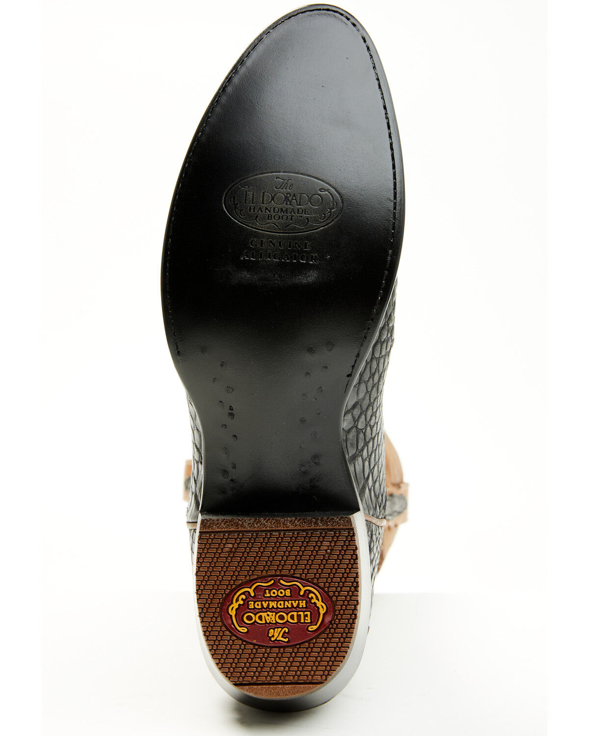 Image #7 - El Dorado Men's Exotic Alligator Western Boots - Round Toe, Black, hi-res