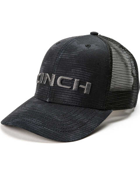 Image #1 - Cinch Men's Embroidered Logo Ball Cap, Black, hi-res