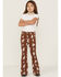 Image #1 - Ranch Dress'n Girls' Buckaroo Rust Super Flare Jeans, Rust Copper, hi-res