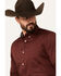 Cody James Men's Basic Twill Long Sleeve Button-Down Performance Western Shirt - Tall, Wine, hi-res
