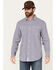 Image #1 - Resistol Men's Dalles Plaid Long Sleeve Button Down Western Shirt, Blue, hi-res