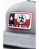 Oil Field Hats Men's Texas Flag Pump Jack Logo Rubber Patch Mesh Back Ball Cap , Grey, hi-res