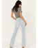 Shyanne Women's Light Wash Low Rise Seamed Bootcut Jeans, Light Medium Wash, hi-res