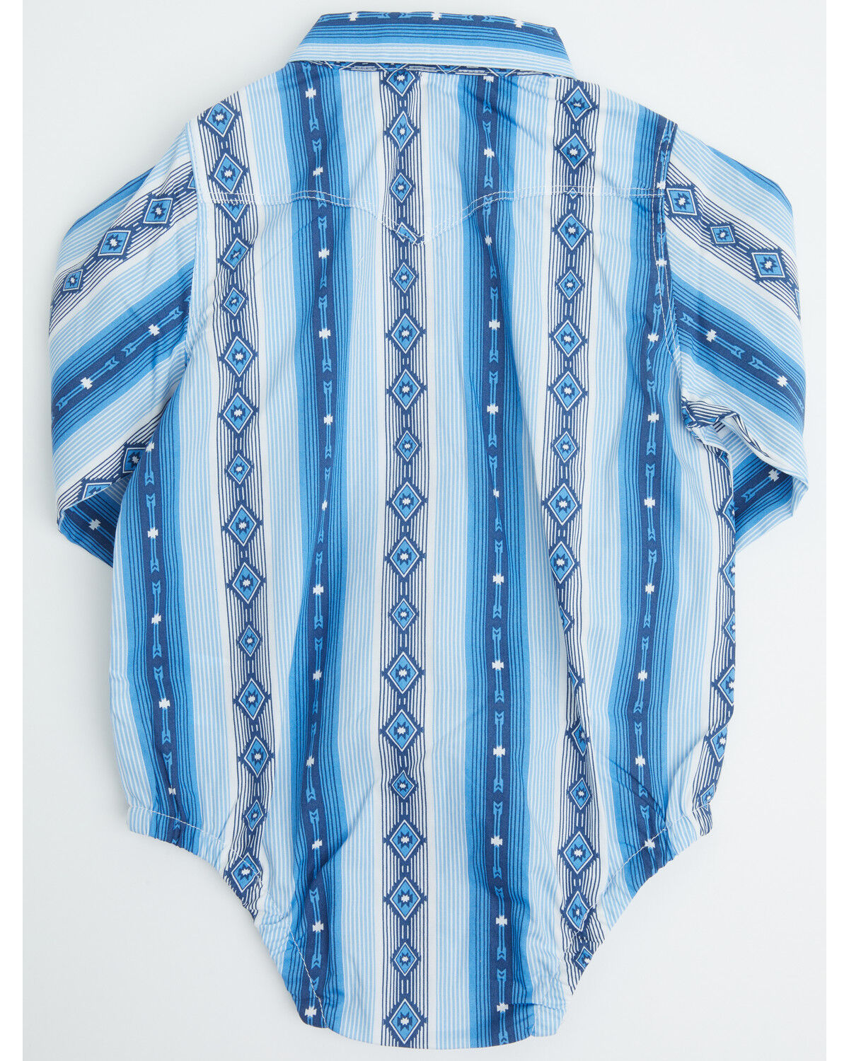 Image #3 - Wrangler Infant Boys' Southwestern Striped Long Sleeve Pearl Snap Onesie, Blue, hi-res
