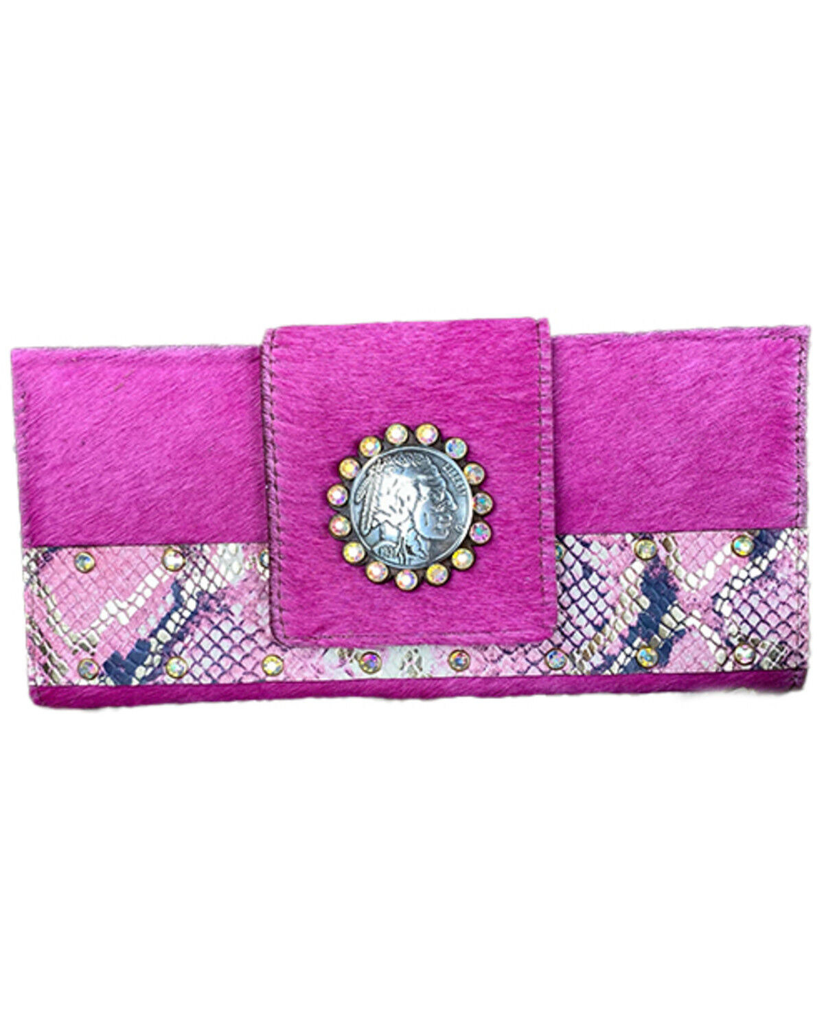 Image #1 - Keep It Gypsy Women's Snake Print Wallet, Pink, hi-res