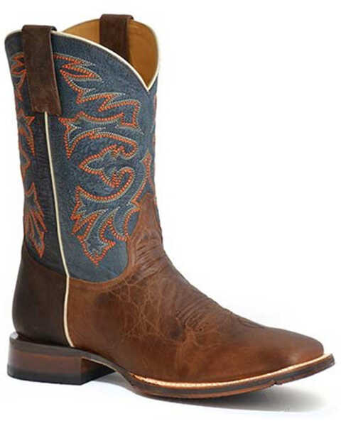 Image #1 - Stetson Men's Boone Western Performance Boots - Broad Square Toe, Brown, hi-res
