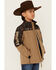 Image #2 - Hooey Boys' Southwestern Print Color Block Softshell Jacket, Tan, hi-res