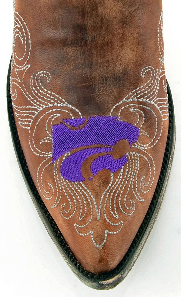 Gameday Women's Kansas State University Cowgirl Boots - Pointed Toe, Brass, hi-res