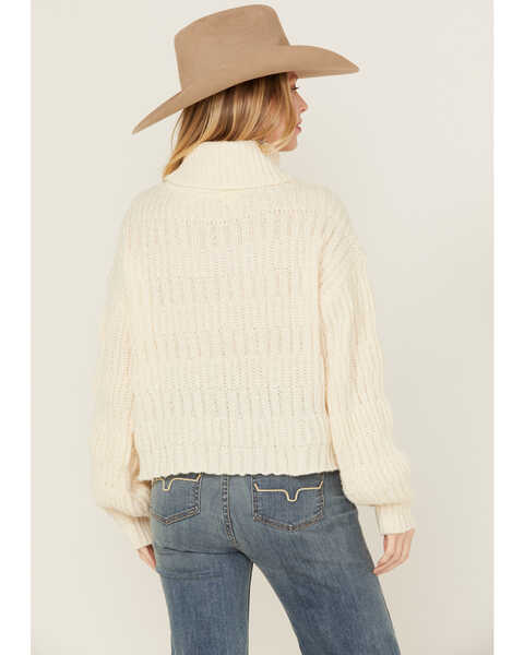 Image #4 - New In Women's Turtle Neck Sweater , Cream, hi-res