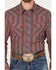 Image #3 - Rock & Roll Denim Men's Vintage 46 Serape Stripe Long Sleeve Snap Shirt, Red, hi-res