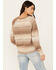 Image #4 - Cleo + Wolf Women's V-Neck Striped Sweater , Cream, hi-res