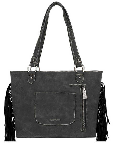 Trinity Ranch by Montana West Women's Cowhide Concealed Carry Tote, Black, hi-res