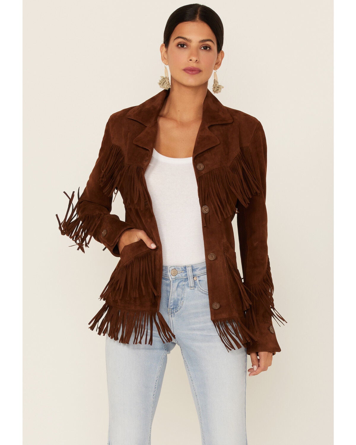 suede western jacket womens