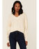 Image #1 - Wrangler Women's V-Neck Cable Knit Sweater, , hi-res