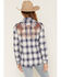 Image #4 - Idyllwind Women's Mara Plaid Print Long Sleeve Pearl Snap Oversized Shirt, Dark Blue, hi-res