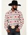 RANK 45 Men's Hung Up Southwestern Print Long Sleeve Button Down Western Shirt , Multi, hi-res