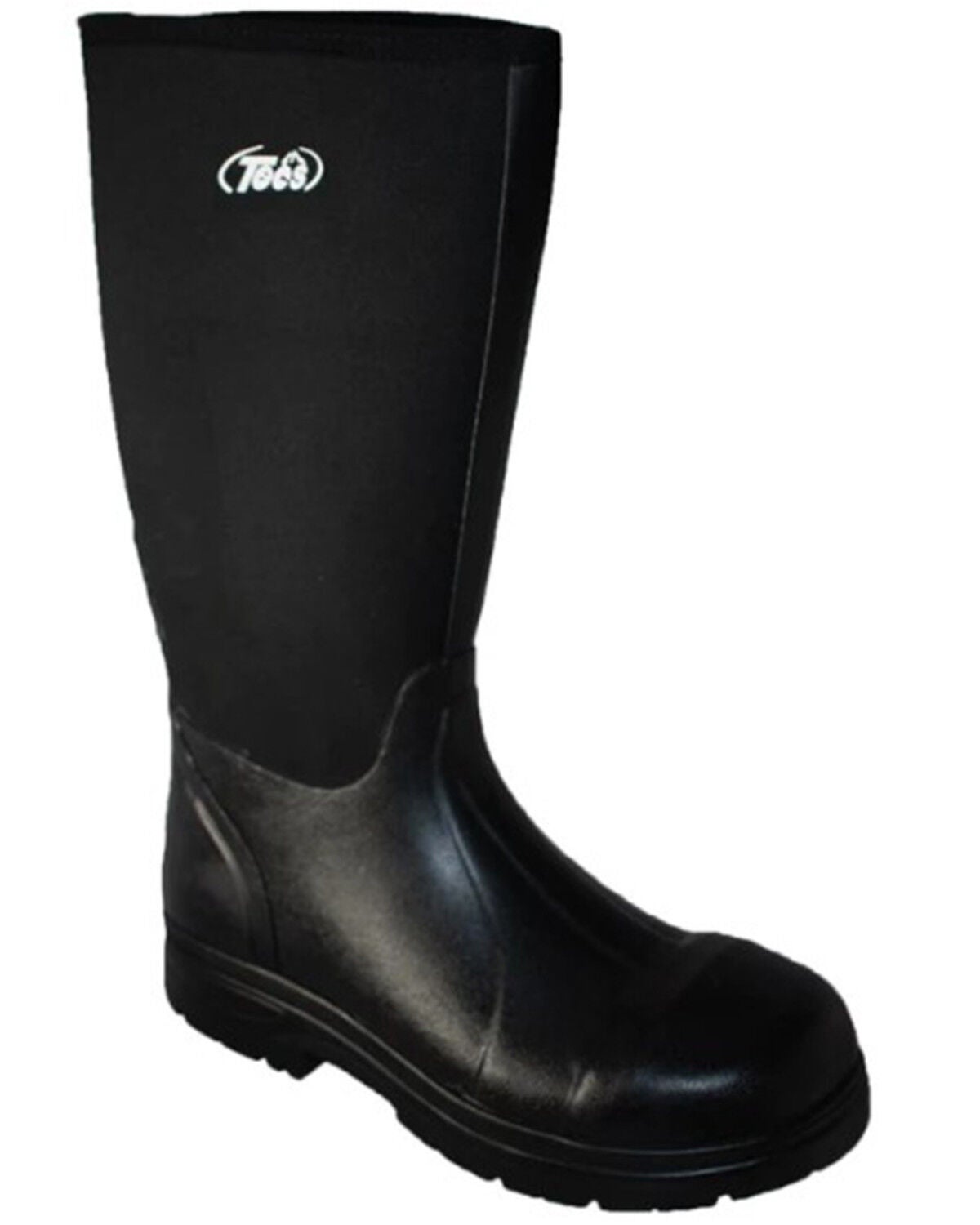 AdTec Men's 16" Cement Rubber Work Boots - Steel Toe, Black, hi-res