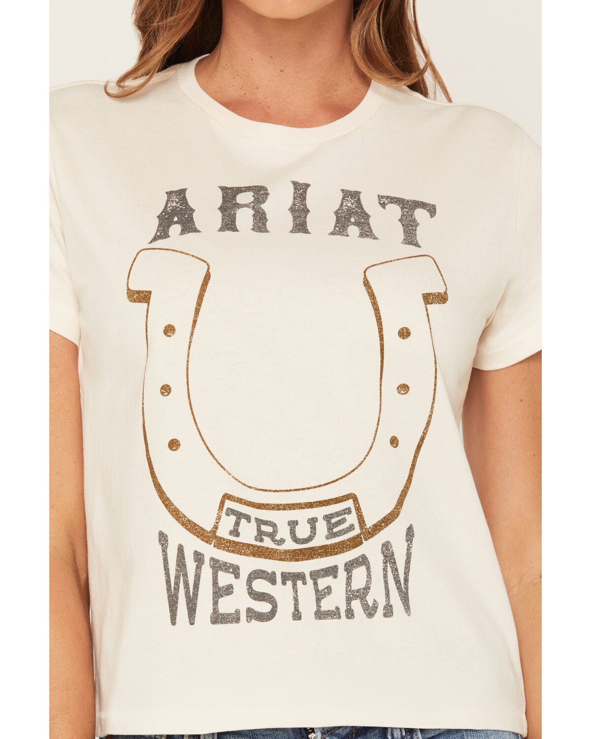 Image #3 - Ariat Women's True West Short Sleeve Graphic Tee, White, hi-res
