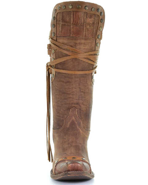 Image #4 - Corral Women's Vintage Gold Studded Western Boots - Snip Toe, , hi-res
