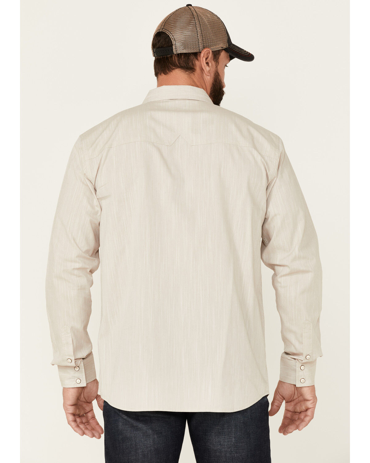 Image #4 - Moonshine Spirit Men's Solid Tan Ironwood Long Sleeve Snap Western Shirt, Tan, hi-res