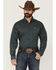 Image #1 - Cinch Men's Geo Print Long Sleeve Button-Down Western Shirt, Black, hi-res