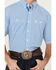 Image #3 - George Strait by Wrangler Men's Plaid Print Short Sleeve Button-Down Stretch Western Shirt, Blue, hi-res