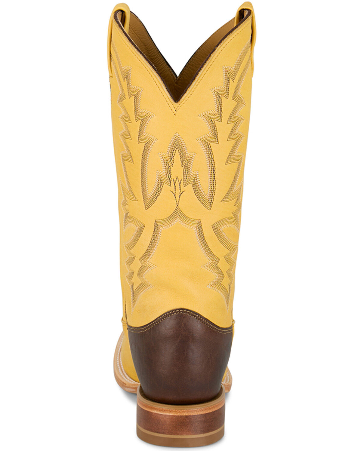 Image #5 - Justin Men's Deerskin Tall Western Boots - Square Toe, Yellow, hi-res