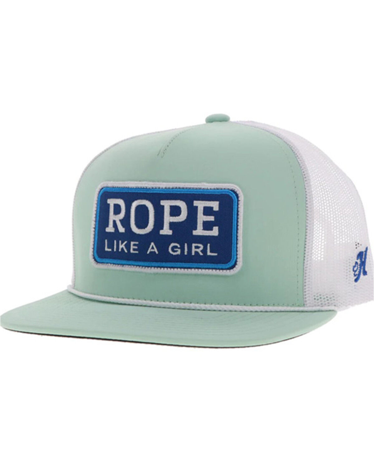 Image #1 - Hooey Women's Rope Like A Girl Mesh Back Trucker Cap, Mint, hi-res