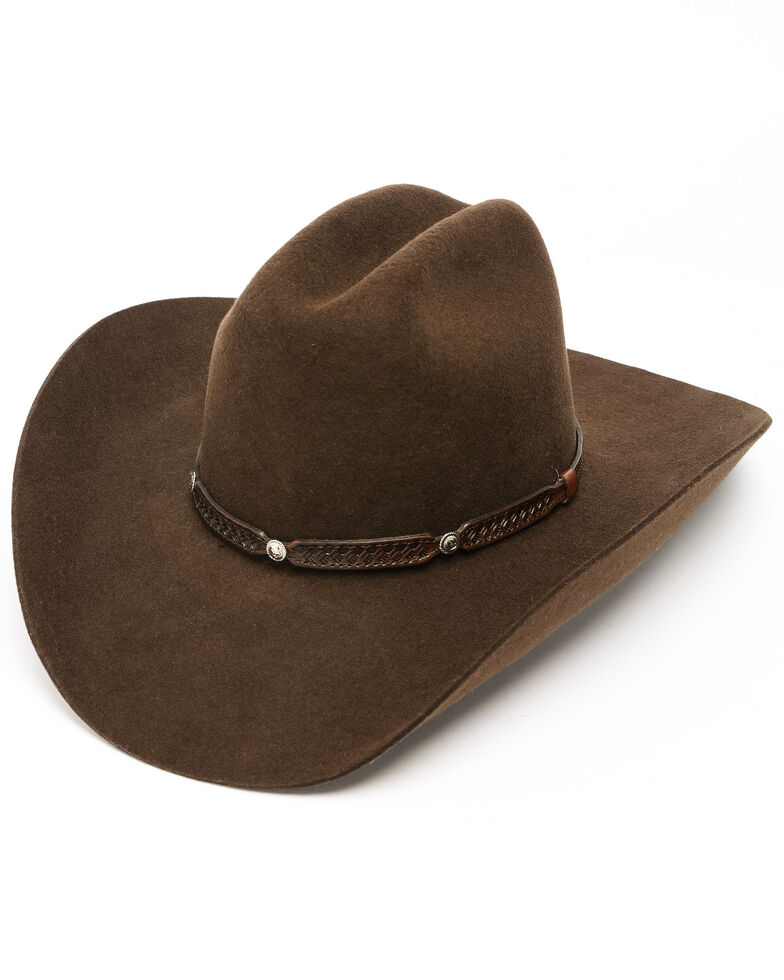 Cody James Boys' Rambler Shovel Cowboy Hat, Brown, hi-res