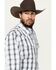 Image #2 - Wrangler Men's Plaid Print Long Sleeve Snap Western Performance Shirt, White, hi-res