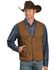 Image #1 - Scully Suede Leather Vest, Brown, hi-res