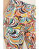 Image #2 - Wrangler Women's Latigo Printed High Rise Heritage Flare Stretch Denim Jeans, Multi, hi-res