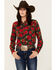 Image #1 - Ariat X Rodeo Quincy Women's Retro Floral Long Sleeve Snap Western Shirt , Multi, hi-res
