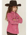 Image #2 - Wrangler Girls' Corduroy Long Sleeve Snap Western Shirt, Pink, hi-res