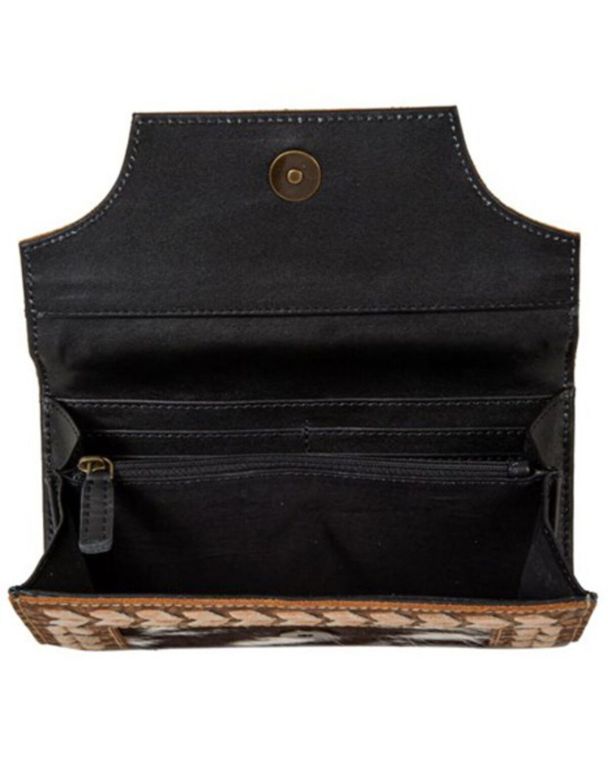 Image #3 - Myra Bag Women's Glenrose Stitch Accent Wallet, Brown, hi-res