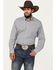 Image #1 - Cinch Men's Medallion Print Long Sleeve Button-Down Western Shirt, Light Blue, hi-res