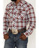 Image #3 - Wrangler Retro Men's Plaid Print Long Sleeve Snap Western Shirt, Red, hi-res