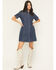 Image #1 - Levi's Premium Women's Rinoa Dark Wash Short Sleeve Denim Mini Dress, Dark Wash, hi-res