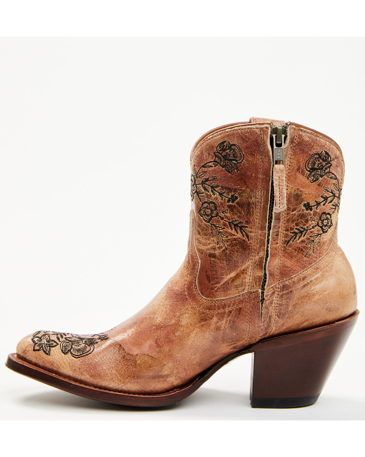 Image #3 - Shyanne Women's Weslia Western Booties - Round Toe, Honey, hi-res