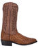Image #2 - Dan Post Men's Tempe Full Quill Ostrich Western Boots -  Medium Toe, Saddle Tan, hi-res