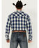 Image #4 - Cody James Men's Buffalo Plaid Print Long Sleeve Snap Western Flannel Shirt, Blue, hi-res