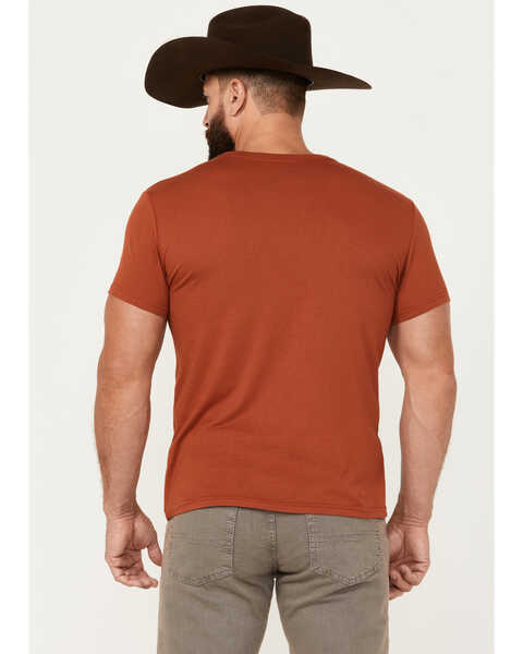 Image #4 - Rock & Roll Denim Men's Scenic Longhorn Short Sleeve T-Shirt, Dark Orange, hi-res