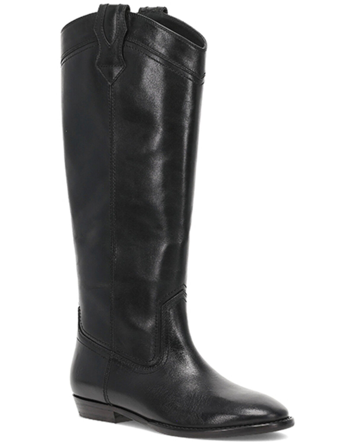 Image #1 - Frye Women's Blair Tall Western Boots - Round Toe, Black, hi-res